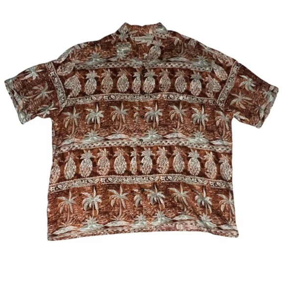 Vintage Hawaiian Munsingwear Perry Ellis Aloha Camp Shirt Summer Cruise Buttonup - Picture 1 of 3